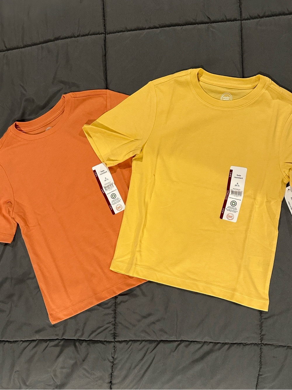 wonder nation Short Sleeve Crew Tees - Orange, Yellow